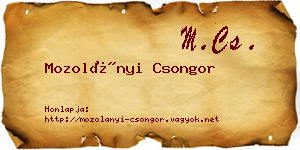 Mozolányi Csongor névjegykártya